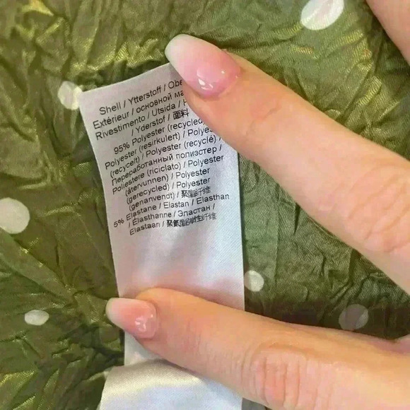 New Ganni Lime Green Long Polka Dot Maxi Dress Woman 38 (US Size M/6-8) - Picture 8 of 11